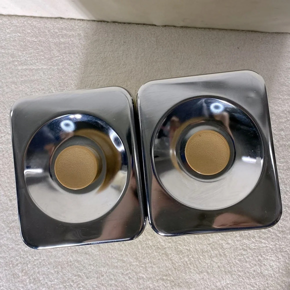 Vintage  Ekco Canada Limited Yellow Tan Metal Canister Set Flour Sugar - Picture 10 of 12